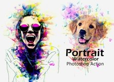 Portrait Watercolor Photoshop Action Product Image 10