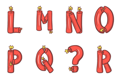 Dynamite Explosion Lettering ABC Text Font Alphabet SVG PNG Product Image 5