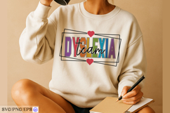 Dyslexia Team SVG Special Education Support Shirt Design Product Image 4