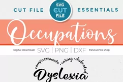 Dyslexia Therapist svg - perfect for shirts or tote bags with your Cricut cutting machine