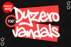Dyzero Vandal - Webfont Urban Graffiti Handstyle Font Product Image 1
