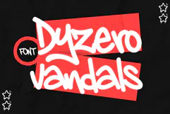 Dyzero Vandal Urban Graffiti Font | Bold Handstyle Display Product Image 1
