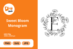 Sweet Bloom Monogram Product Image 1