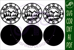 Lake George themed clock wall clock laser cut Product Image 5
