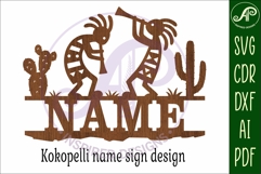 KoKopelli personalized name sign laser cut Product Image 4