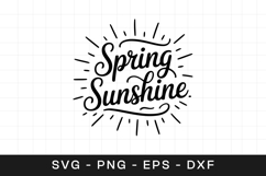 Spring Sunshine Floral Inspirational SVG PNG Product Image 1