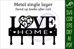 Love word Key holder designs for wood and metal Product Image 5