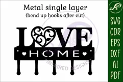 Love word Key holder designs for wood and metal Product Image 5