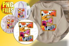 E Doodle Letter Valentine Loving Bright Style! Product Image 1