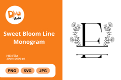 Sweet Bloom Line Monogram Product Image 1