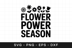 Flower Power Season Floral SVG PNG Product Image 1