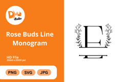 Rose Buds Line Monogram Product Image 1