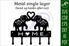 Elephants Key holder designs for wood and metal Product Image 5