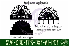 Sunflowers Key holder designs for wood and metal Product Image 5