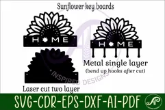 Sunflowers Key holder designs for wood and metal Product Image 5