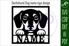 Dachshund Dog name wall art sign or card Product Image 5