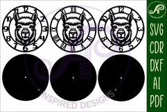 Alpaca head wall clock laser cut files Product Image 5