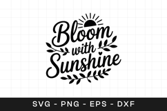 Bloom with Sunshine Floral SVG PNG Product Image 1