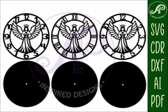 Angel Wall Clock SVG, Christian Laser Cut Clock Product Image 5