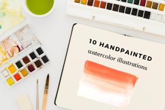 Red Watercolor splash clipart, Red watercolor brush strokes Product Image 5