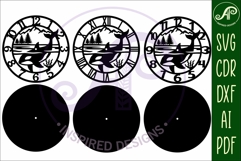 Orca, Killer Whale clock wall clock laser cut files Product Image 5