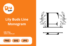 Lily Buds Line Monogram Product Image 1