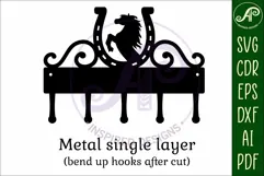 Horse shoe Key holder designs for wood and metal cutting Product Image 5