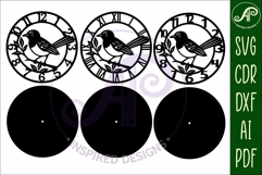 Willie wagtail Australian bird themed clock laser cut Product Image 5