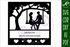 Couple on swing name sign svg laser Product Image 5