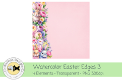 Watercolor PNG 300dpi Easter Edges 3 Product Image 6