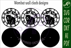 Wombat clock wall clock laser cut file Australian clock Product Image 5