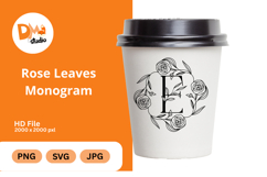Rose Leaves Monogram Product Image 1