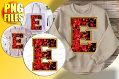 E Doodle Letter Style Sublimation Whimsical Winter Icon! Product Image 1