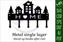 Houses Key holder designs for wood and metal cutting Product Image 5