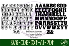 Drill team dancers alphabet set. 2 layer letters. 55 letter Product Image 5