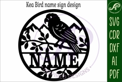 Kea New Zealand bird themed name sign svg laser Product Image 6