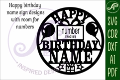 Happy birthday personalized wall art sign d2 Product Image 5