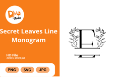 Secret Leaves Line Monogram Product Image 1