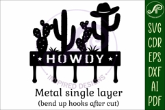 Cactus howdy Key holders for metal and laser cutting Product Image 5