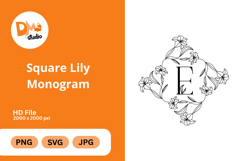 Square Lily Monogram Product Image 1