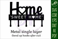 Home sweet home Key holder designs for wood and metal Product Image 5