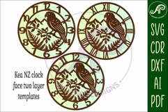 Kea bird New Zealand themed clock wall clock laser cut files Product Image 5