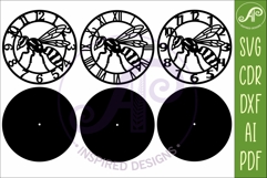 Yellow Jacket Wasp Clock SVG Design, Laser Cut Wall Clock Product Image 5