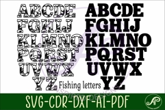 Fishing Alphabet SVG Fisherman Boat Letters Product Image 4