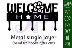 Floral welcome home Key holders for metal and laser cutting Product Image 5