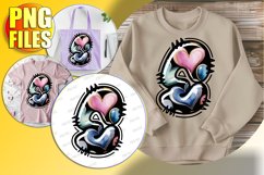 E Doodle Letter Heart Cute Valentine Style! Product Image 1