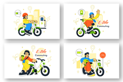 10 E Bike Commuting Illustration Product Image 3