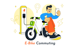 10 E Bike Commuting Illustration Product Image 4