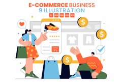 9 E-commerce Transactions Business Illustration Product Image 1
