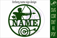 Archery name wall art sign Product Image 5